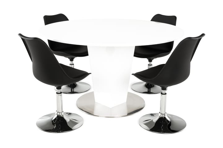 Ruokailuryhmä Diadema 4 Vincent tuolia - Musta - Huonekalut - Pöytä & ruokailuryhmä - Ruokailuryhmä