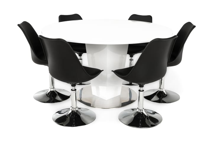 Ruokailuryhmä Diadema 6 Vincent tuolia - Musta - Huonekalut - Pöytä & ruokailuryhmä - Ruokailuryhmä