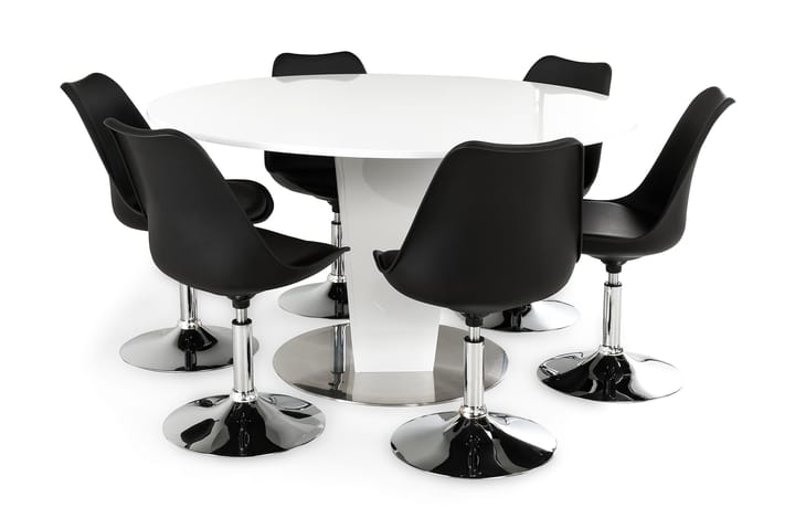 Ruokailuryhmä Diadema 6 Vincent tuolia - Musta - Huonekalut - Pöydät & ruokailuryhmät - Ruokailuryhmä