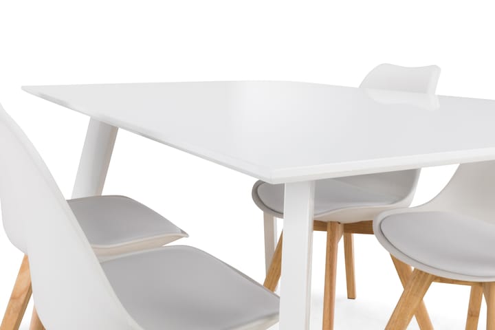 Ruokailuryhmä Eli 4 Erin tuolia - Valkoinen/Valkoinen - Huonekalut - Pöytä & ruokailuryhmä - Ruokailuryhmä