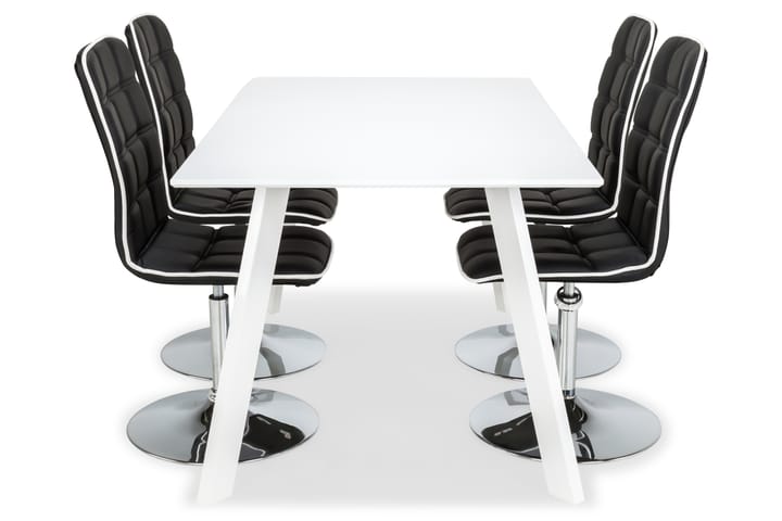 Ruokailuryhmä Eli 4 Shaw tuolia - Valkoinen/Musta - Huonekalut - Pöytä & ruokailuryhmä - Ruokailuryhmä