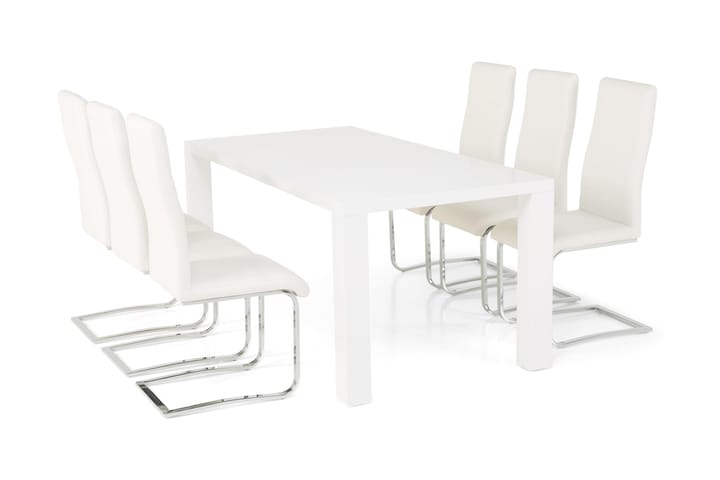 Ruokailuryhmä Jack 6 tuolia - Valkoinen - Huonekalut - Pöydät & ruokailuryhmät - Ruokailuryhmä