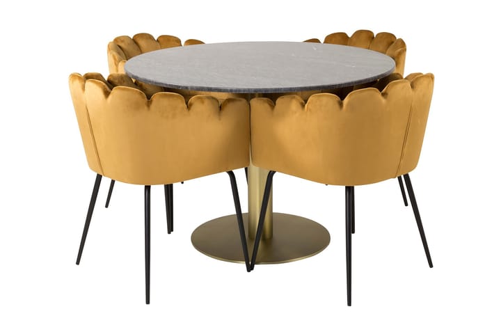 Ruokailuryhmä Netanya 106 cm Pyöreä + 4 Limhamn tuolia - Furniture Fashion - Huonekalut - Pöytä & ruokailuryhmä - Ruokailuryhmä