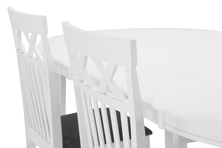 Ruokapöytä Lowisa 4 Magdalena tuolia - Valkoinen - Huonekalut - Pöytä & ruokailuryhmä - Ruokailuryhmä
