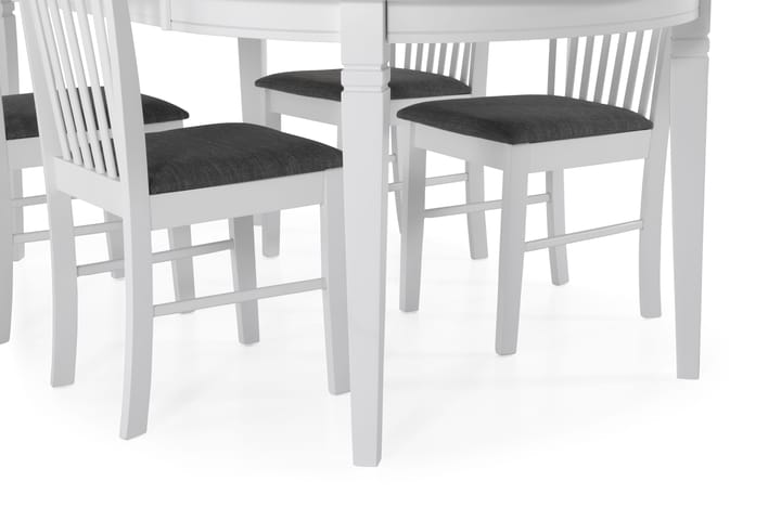 Ruokapöytä Lowisa 4 Magdalena tuolia - Valkoinen - Huonekalut - Pöytä & ruokailuryhmä - Ruokailuryhmä