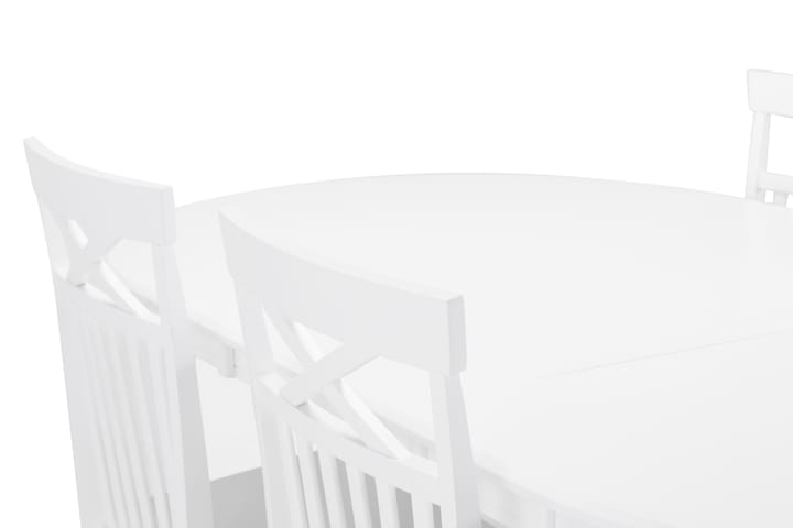 Ruokapöytä Lowisa 4 Matilda tuolia - Valkoinen - Huonekalut - Pöytä & ruokailuryhmä - Ruokailuryhmä