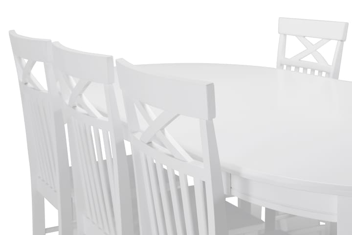 Ruokapöytä Lowisa 6 Matilda tuolia - Valkoinen - Huonekalut - Pöytä & ruokailuryhmä - Ruokailuryhmä