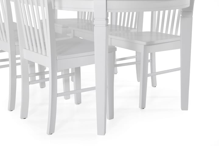 Ruokapöytä Lowisa 6 Matilda tuolia - Valkoinen - Huonekalut - Pöytä & ruokailuryhmä - Ruokailuryhmä