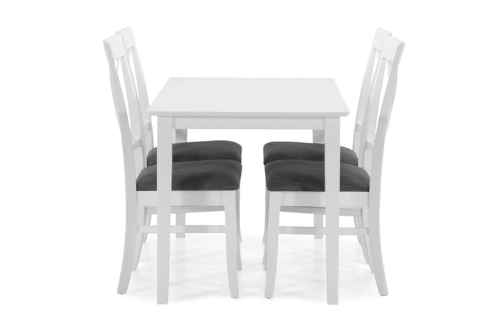 Ruokapöytä Matilda 4 Twain tuolia - Valkoinen - Huonekalut - Pöytä & ruokailuryhmä - Ruokailuryhmä