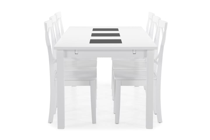 Ruokapöytä Octavia 6 Nadica tuolia - Valkoinen - Huonekalut - Pöytä & ruokailuryhmä - Ruokailuryhmä
