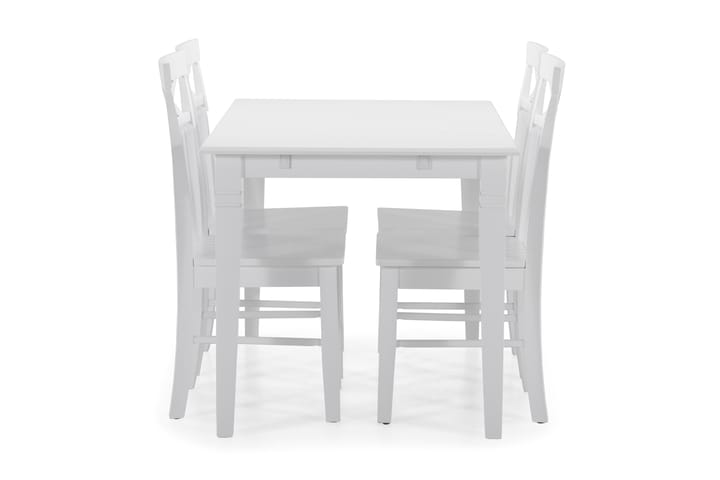 Ruokapöytä Twain 4 Matilda tuolia - Valkoinen - Huonekalut - Pöytä & ruokailuryhmä - Ruokailuryhmä