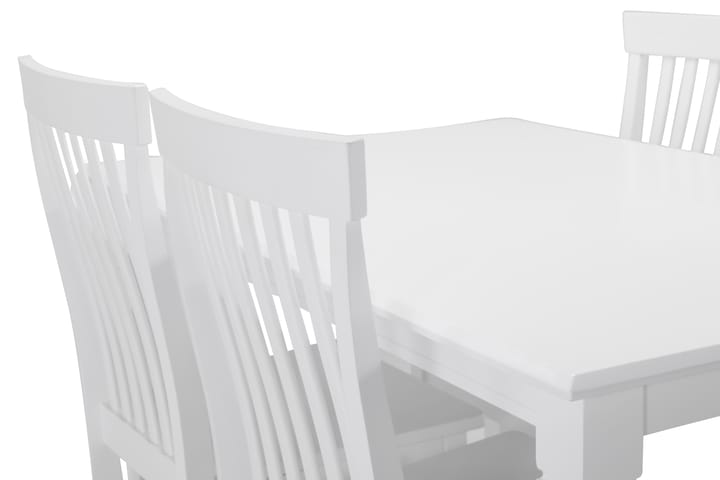 Ruokapöytä Twain 4 Milica tuolia - Valkoinen - Huonekalut - Pöytä & ruokailuryhmä - Ruokailuryhmä