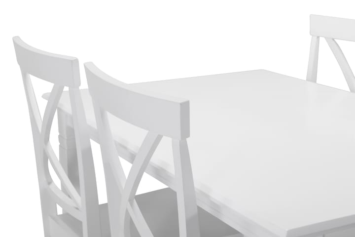 Ruokapöytä Twain 4 Nadica tuolia - Valkoinen - Huonekalut - Pöytä & ruokailuryhmä - Ruokailuryhmä