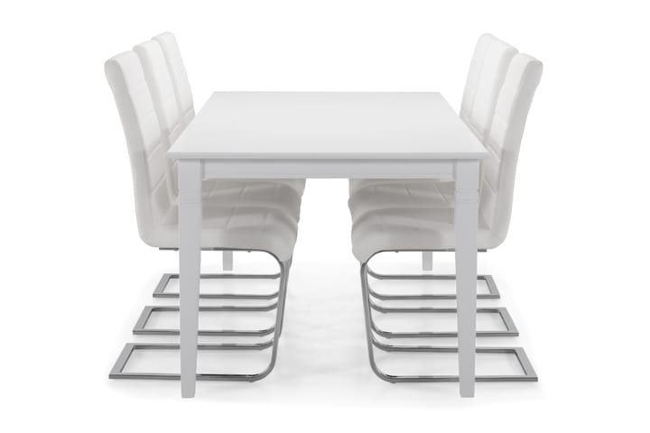 Ruokapöytä Twain 6 Jack tuolia - Valkoinen - Huonekalut - Pöytä & ruokailuryhmä - Ruokailuryhmä