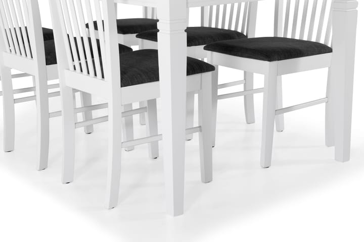 Ruokapöytä Twain 6 Magdalena tuolia - Valkoinen - Huonekalut - Pöytä & ruokailuryhmä - Ruokailuryhmä