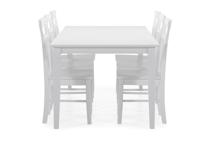 Ruokapöytä Twain 6 Matilda tuolia - Valkoinen - Huonekalut - Pöytä & ruokailuryhmä - Ruokailuryhmä
