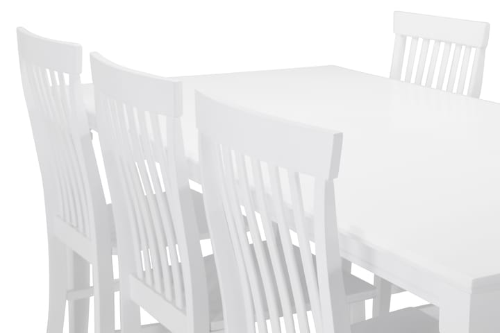 Ruokapöytä Twain 6 Milica tuolia - Valkoinen - Huonekalut - Pöytä & ruokailuryhmä - Ruokailuryhmä