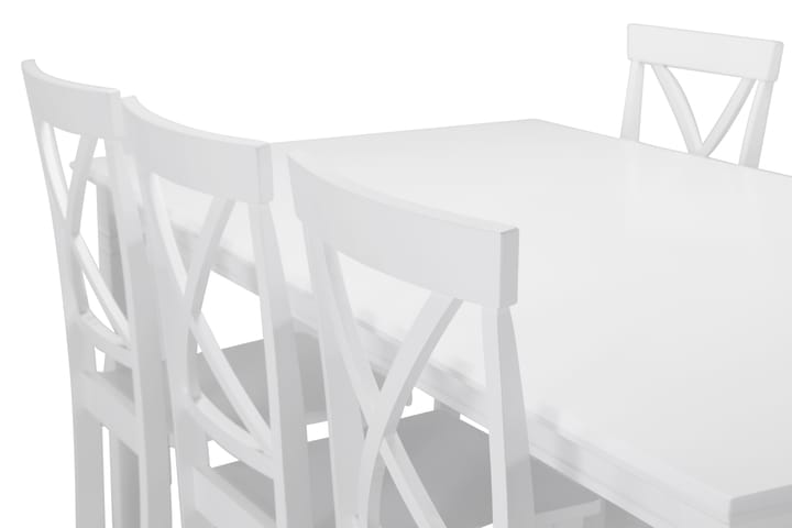 Ruokapöytä Twain 6 Nadica tuolia - Valkoinen - Huonekalut - Pöydät & ruokailuryhmät - Ruokailuryhmä