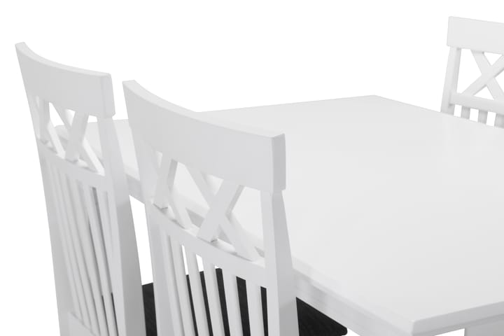 Ruokapöytä Twain Jatkettava 120 cm - Valkoinen/Musta - Huonekalut - Pöytä & ruokailuryhmä - Ruokailuryhmä