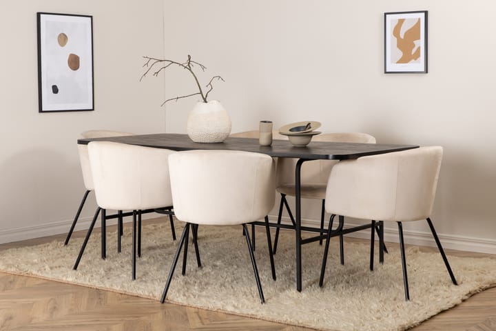 Ruokapöytä Uno 6 kpl Berit Ruokatuolia - Huonekalut - Tuoli & nojatuoli - Ruokapöydän tuoli