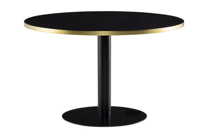 Nickie Ruokapöytä 120 cm Pyöreä - Musta/Messinki - Huonekalut - Pöytä & ruokailuryhmä - Ruokapöydät & keittiön pöydät