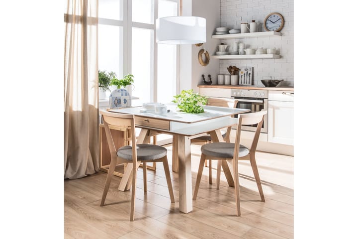 Pöytä 4You 100x100 cm Valkoinen - VOX - Huonekalut - Pöytä & ruokailuryhmä - Ruokapöydät & keittiön pöydät