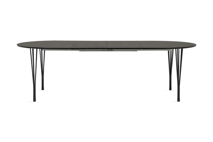 Pöytä Sterling Jatkettava 160 cm Ovaali - Musta/Musta - Huonekalut - Pöydät & ruokailuryhmät - Ruokapöydät & keittiön pöydät