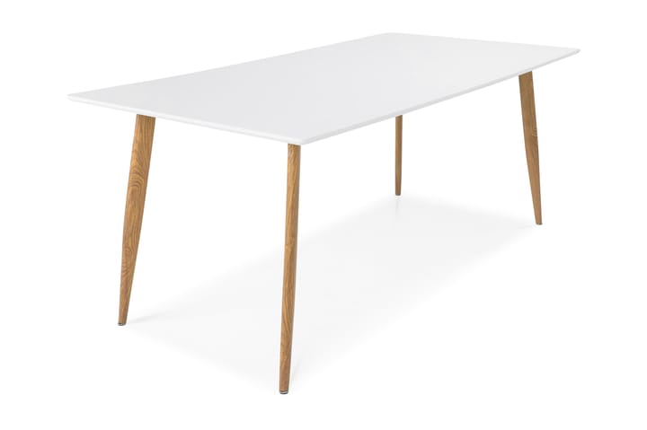 Pöytä Tommy 180 cm - Valkoinen/Tammi - Huonekalut - Pöydät & ruokailuryhmät - Ruokapöydät & keittiön pöydät
