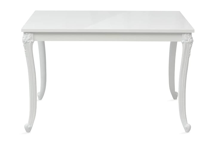 Ruokapöytä 116x66x76 cm korkeakiilto valkoinen - Valkoinen - Huonekalut - Pöytä & ruokailuryhmä - Ruokapöydät & keittiön pöydät