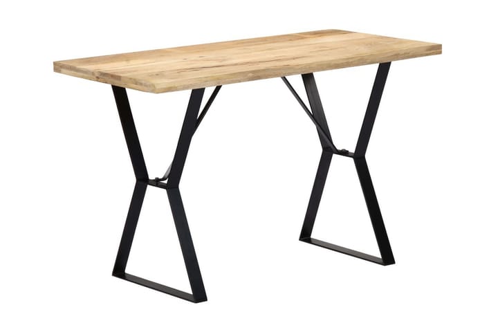 Ruokapöytä 120x60x76 cm kiinteä mangopuu - Ruskea - Huonekalut - Pöydät & ruokailuryhmät - Ruokapöydät & keittiön pöydät