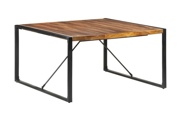 Ruokapöytä 140x140x75 cm täysi puu seesamviimeistelyllä - Ruskea - Huonekalut - Pöydät & ruokailuryhmät - Ruokapöydät & keittiön pöydät