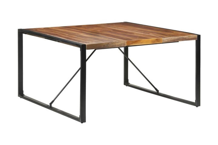 Ruokapöytä 140x140x75 cm täysi puu seesamviimeistelyllä - Ruskea - Huonekalut - Pöydät & ruokailuryhmät - Ruokapöydät & keittiön pöydät