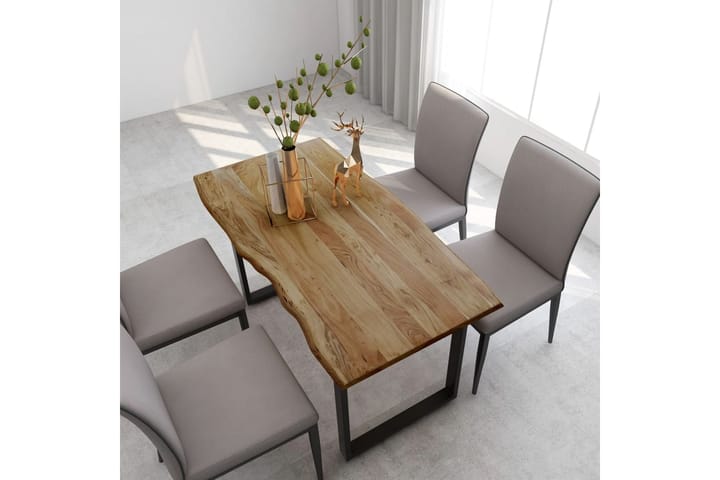 Ruokapöytä 140x70x76 cm täysi akaasiapuu - Ruskea - Huonekalut - Pöydät & ruokailuryhmät - Ruokapöydät & keittiön pöydät