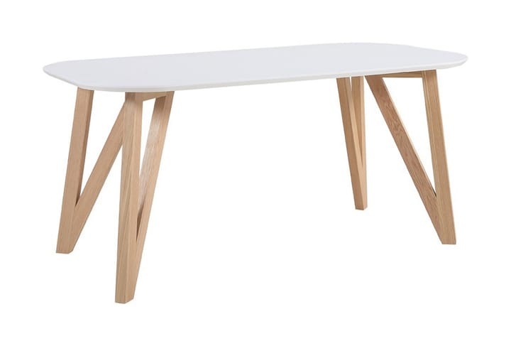 Ruokapöytä 140x90x76 cm Valkoinen tammi - Huonekalut - Pöytä & ruokailuryhmä - Ruokapöydät & keittiön pöydät