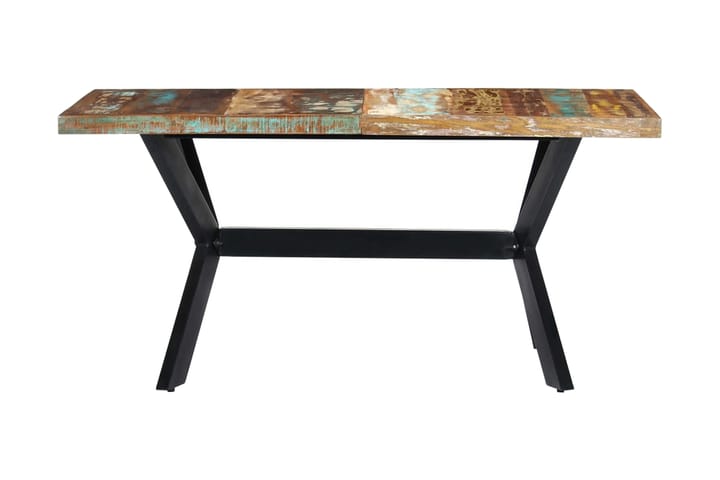 Ruokapöytä 160x80x75 cm uusiokäytetty puu - Monivärinen - Huonekalut - Pöytä & ruokailuryhmä - Ruokapöydät & keittiön pöydät