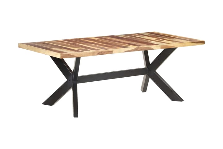 Ruokapöytä 200x100x75 täysi puu seesamviimeistelyllä - Ruskea - Huonekalut - Pöydät & ruokailuryhmät - Ruokapöydät & keittiön pöydät