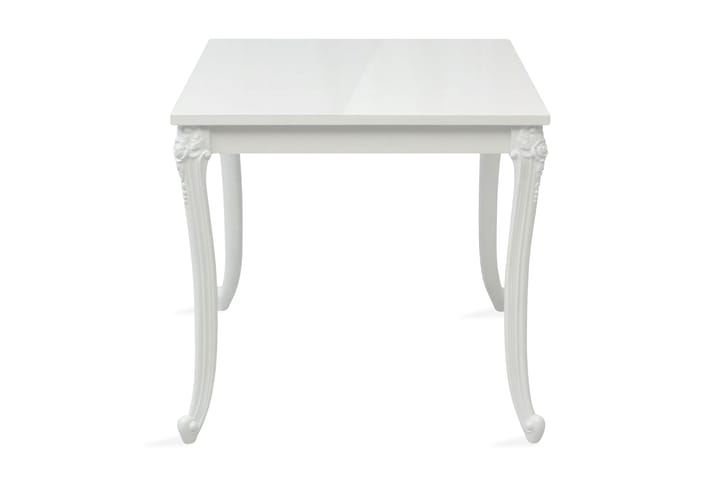 Ruokapöytä 80x80x76 cm Korkeakiilto Valkoinen - Valkoinen - Huonekalut - Pöytä & ruokailuryhmä - Ruokapöydät & keittiön pöydät