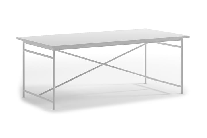 Ruokapöytä Adem 200 cm - Valkoinen/Musta - Huonekalut - Pöytä & ruokailuryhmä - Ruokapöydät & keittiön pöydät