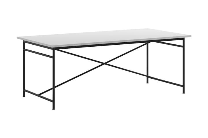 Ruokapöytä Adem 200 cm - Valkoinen/Musta - Huonekalut - Pöydät & ruokailuryhmät - Ruokapöydät & keittiön pöydät