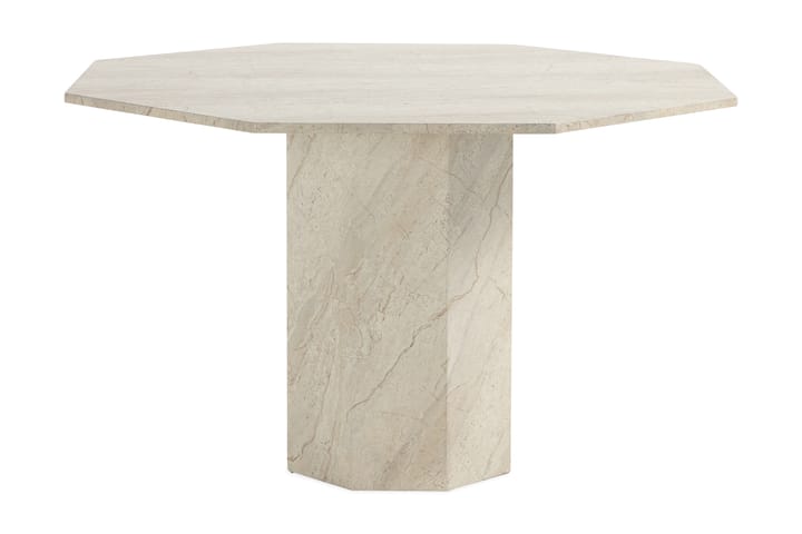 Ruokapöytä Alspine Pyöreä 120 cm - Beige - Huonekalut - Pöytä & ruokailuryhmä - Ruokapöydät & keittiön pöydät