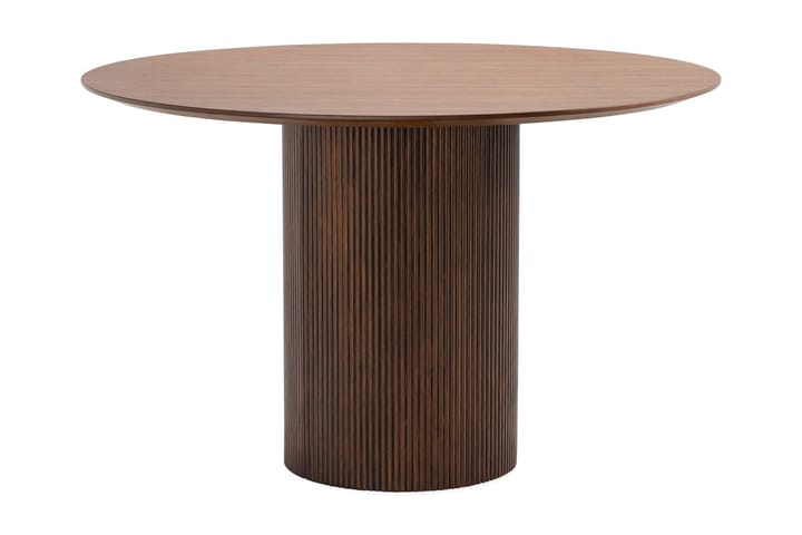 Ruokapöytä Alspine Pyöreä 120 cm - Tummanruskea - Huonekalut - Pöytä & ruokailuryhmä - Ruokapöydät & keittiön pöydät