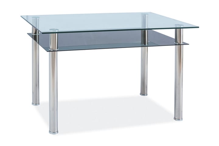 Ruokapöytä Avadi 90 cm - Lasi/Hopea - Huonekalut - Pöytä & ruokailuryhmä - Ruokapöydät & keittiön pöydät