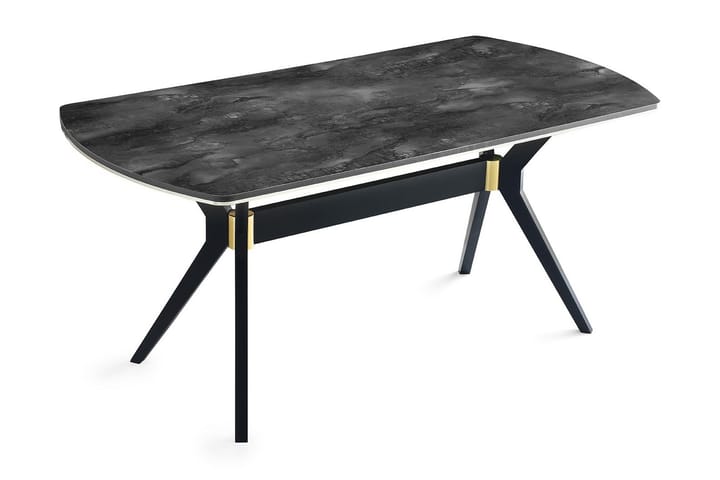 Ruokapöytä Bidegol 180 cm - Tummanharmaa/Kulta - Huonekalut - Pöydät & ruokailuryhmät - Ruokapöydät & keittiön pöydät