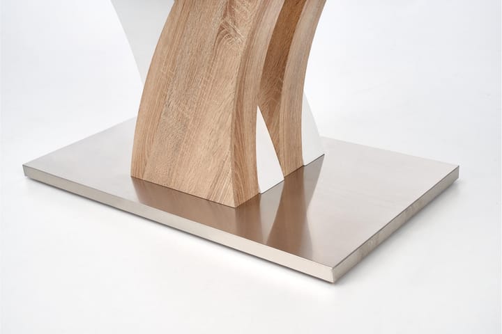 Ruokapöytä Charlsetta 160 cm - Valkoinen/Tammi - Huonekalut - Pöytä & ruokailuryhmä - Ruokapöydät & keittiön pöydät