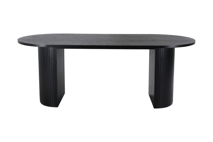 Ruokapöytä Cinaba 200 cm Soikea - Musta - Huonekalut - Pöydät & ruokailuryhmät - Ruokapöydät & keittiön pöydät
