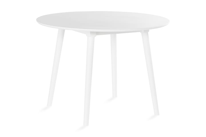 Ruokapöytä Comuna 106 cm Pyöreä - Valkoinen - Huonekalut - Pöytä & ruokailuryhmä - Ruokapöydät & keittiön pöydät