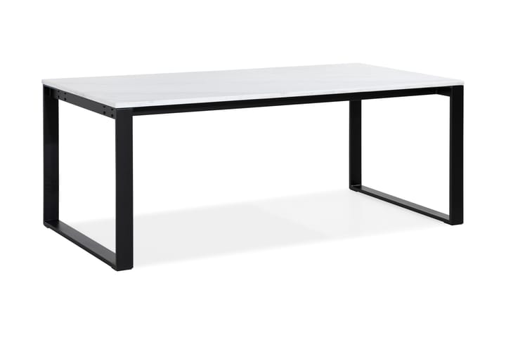 Ruokapöytä Eelis 200 cm - Valkoinen/Musta - Huonekalut - Pöytä & ruokailuryhmä - Ruokapöydät & keittiön pöydät