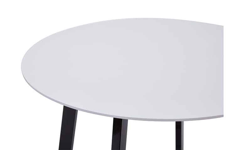 Ruokapöytä Eli 90 cm Pyöreä - Valkoinen/Musta - Huonekalut - Pöytä & ruokailuryhmä - Ruokapöydät & keittiön pöydät