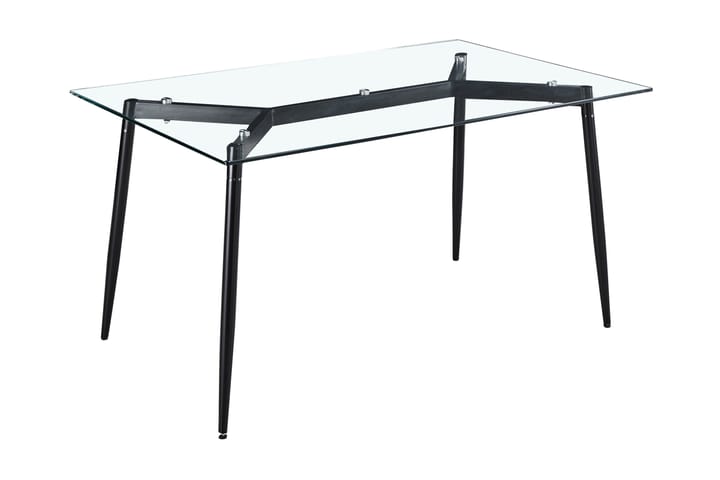 Ruokapöytä Farroel 140 cm - Musta | Lasi - Huonekalut - Pöytä & ruokailuryhmä - Ruokapöydät & keittiön pöydät