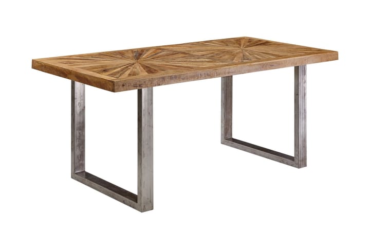 Ruokapöytä Gaddana 200 cm - Ruskea/Hopea - Huonekalut - Pöytä & ruokailuryhmä - Ruokapöydät & keittiön pöydät